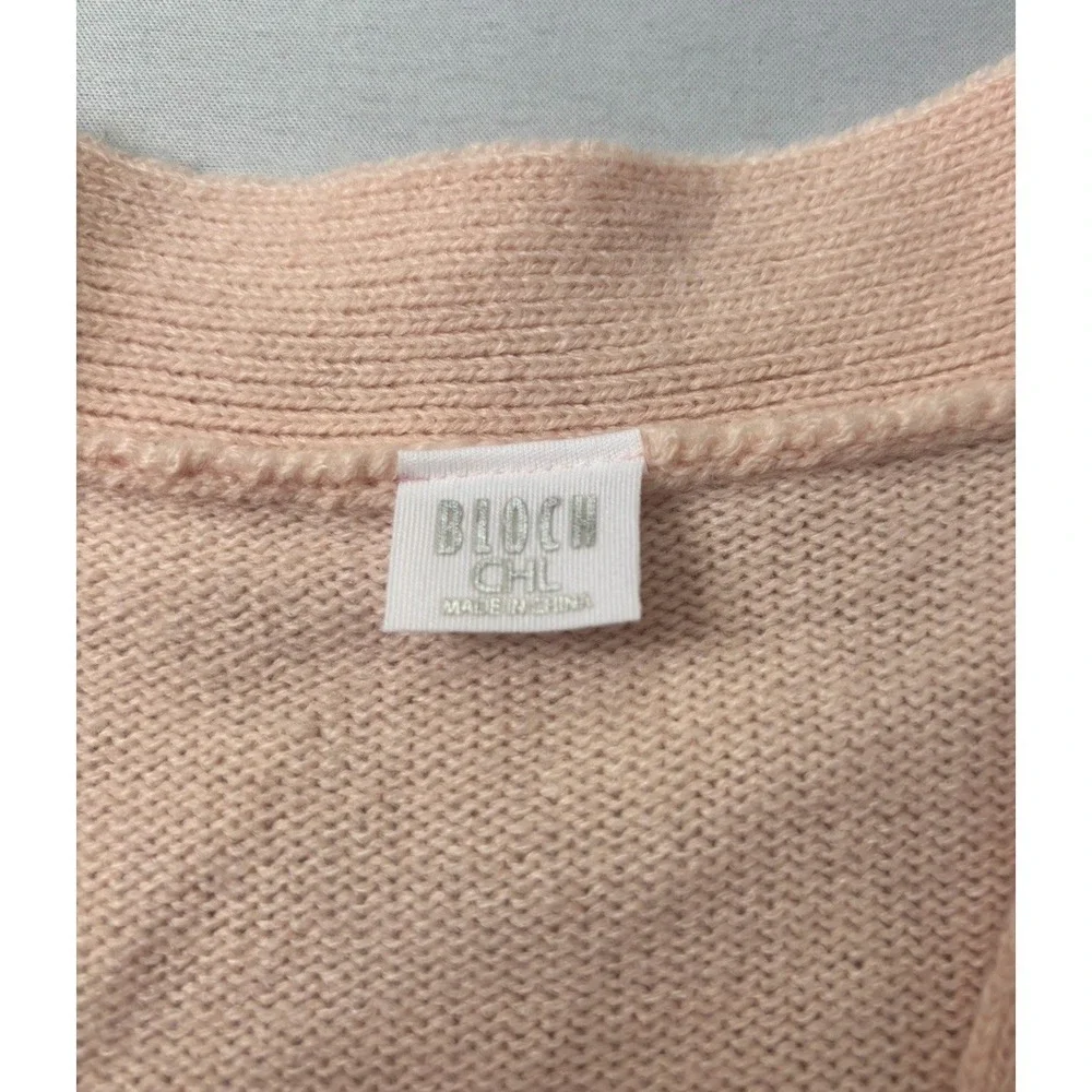 Bloch Dance Cross‎ Over Pink Cardigan Sweater Size Child's Large Ella